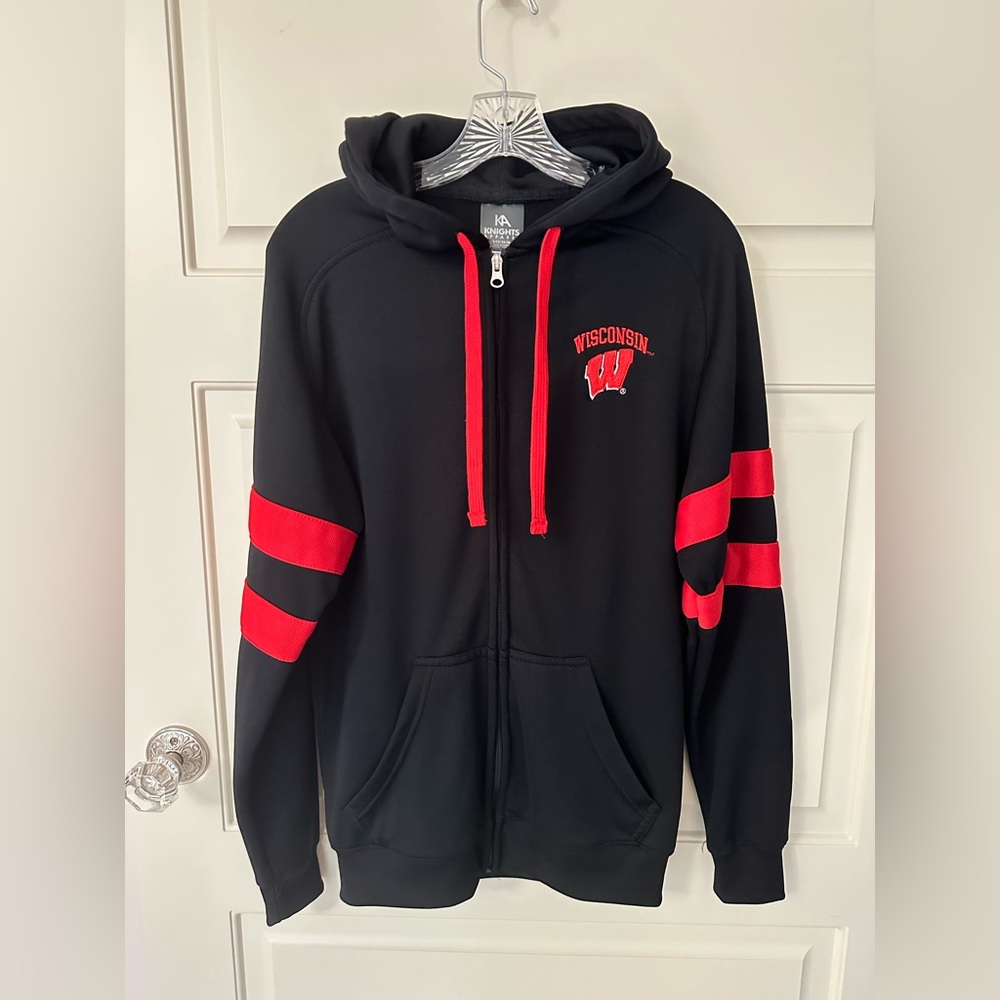 Wisconsin Badgers Black and Red Hoodie
